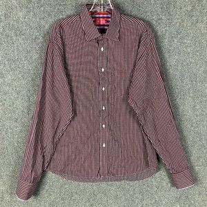 Rufus Dress Shirt Men's XL Long Sleeve 100% Cotton Adults Plaid